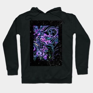 Abstract Liquid Chrome Psychedelic Pattern Hoodie